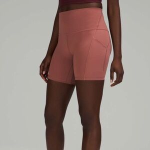 lululemon athletica High-Rise Pocket Shorts in Dusty Rose